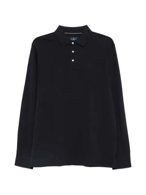 Hackett long-sleeve embroidered polo shirt
