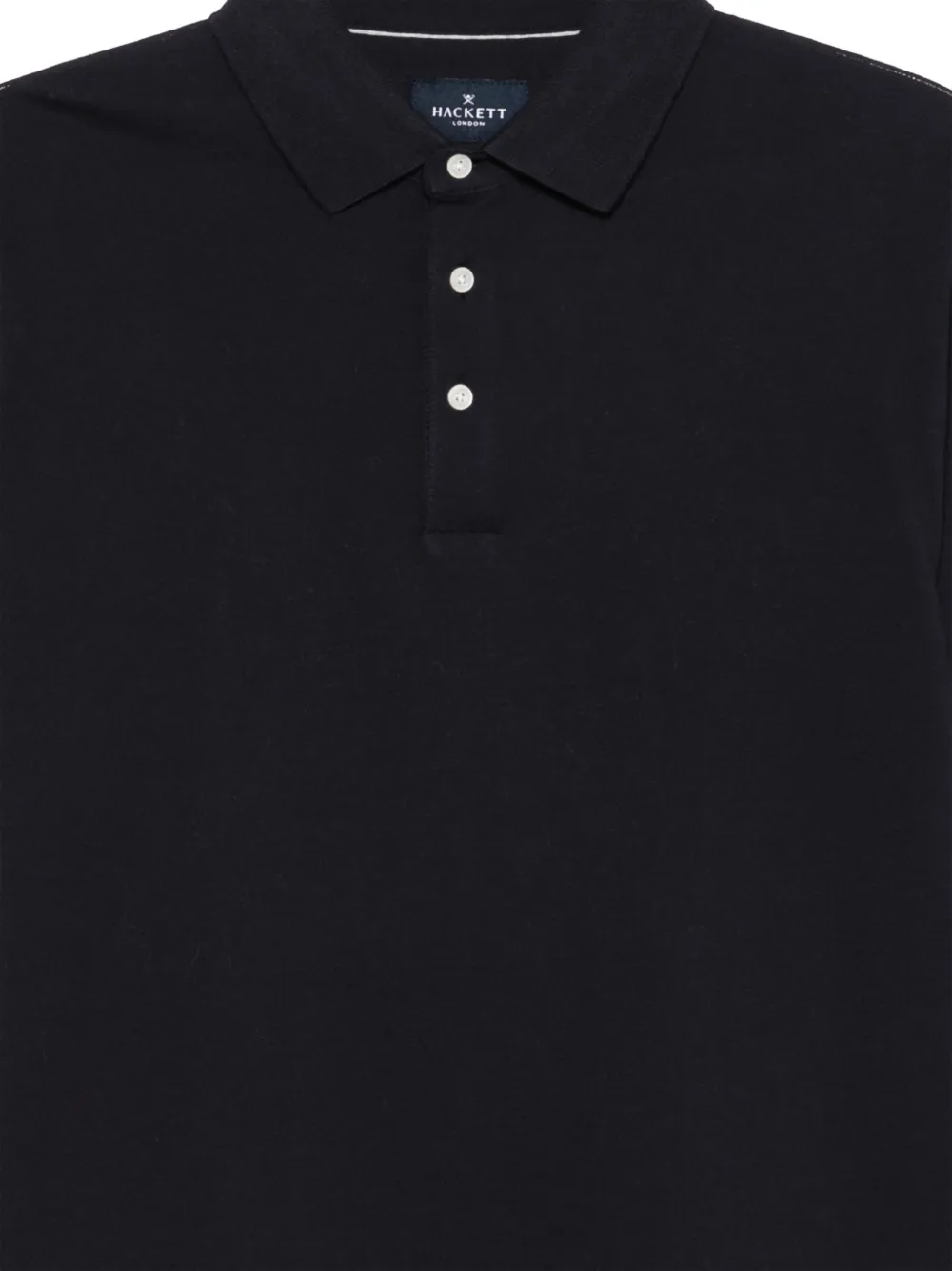  Hackett Long-sleeve Embroidered Polo Shirt - Blue 