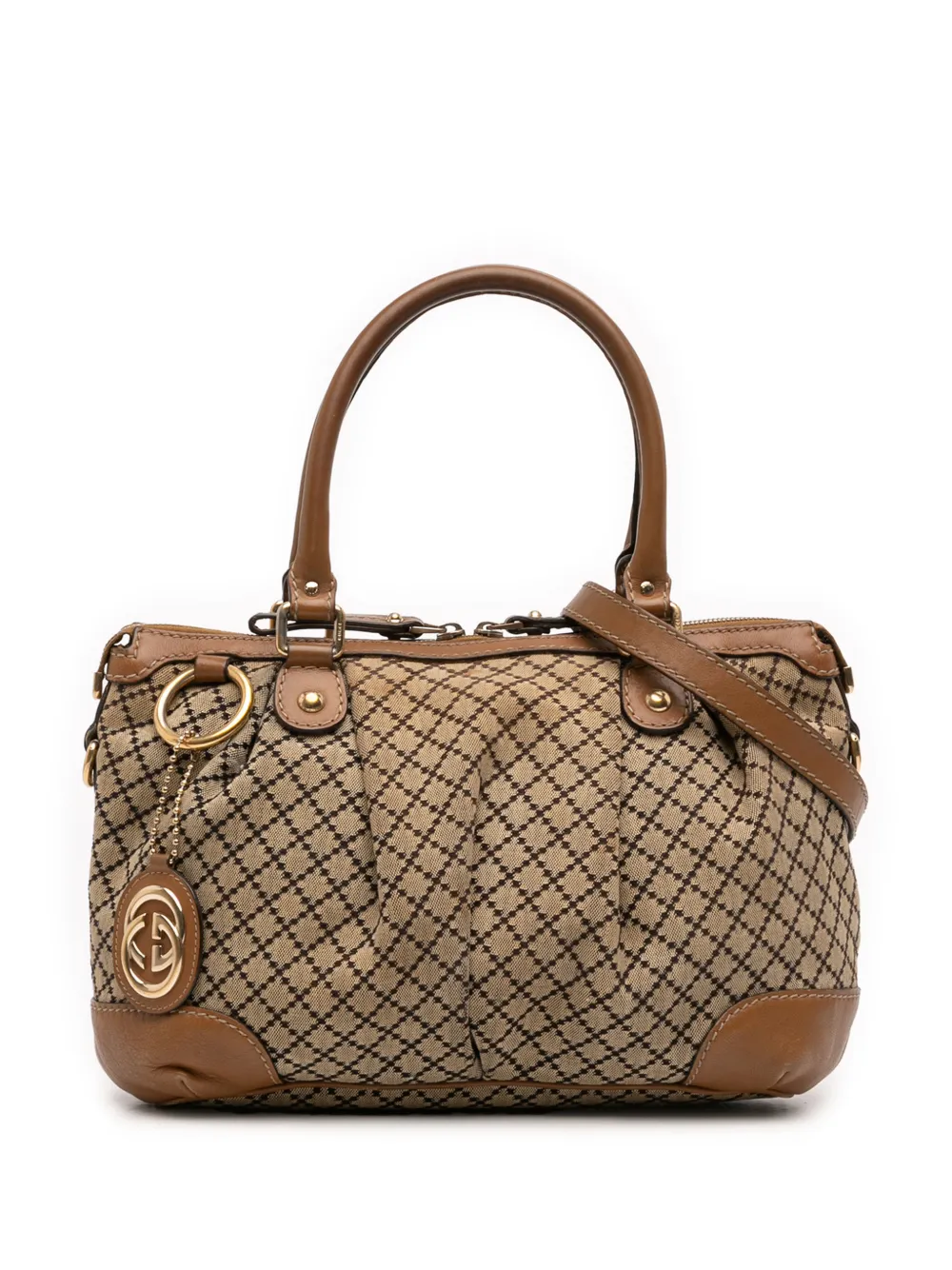 Gucci Pre-Owned 2000-2015 Diamante Canvas Sukey satchel - Marrone