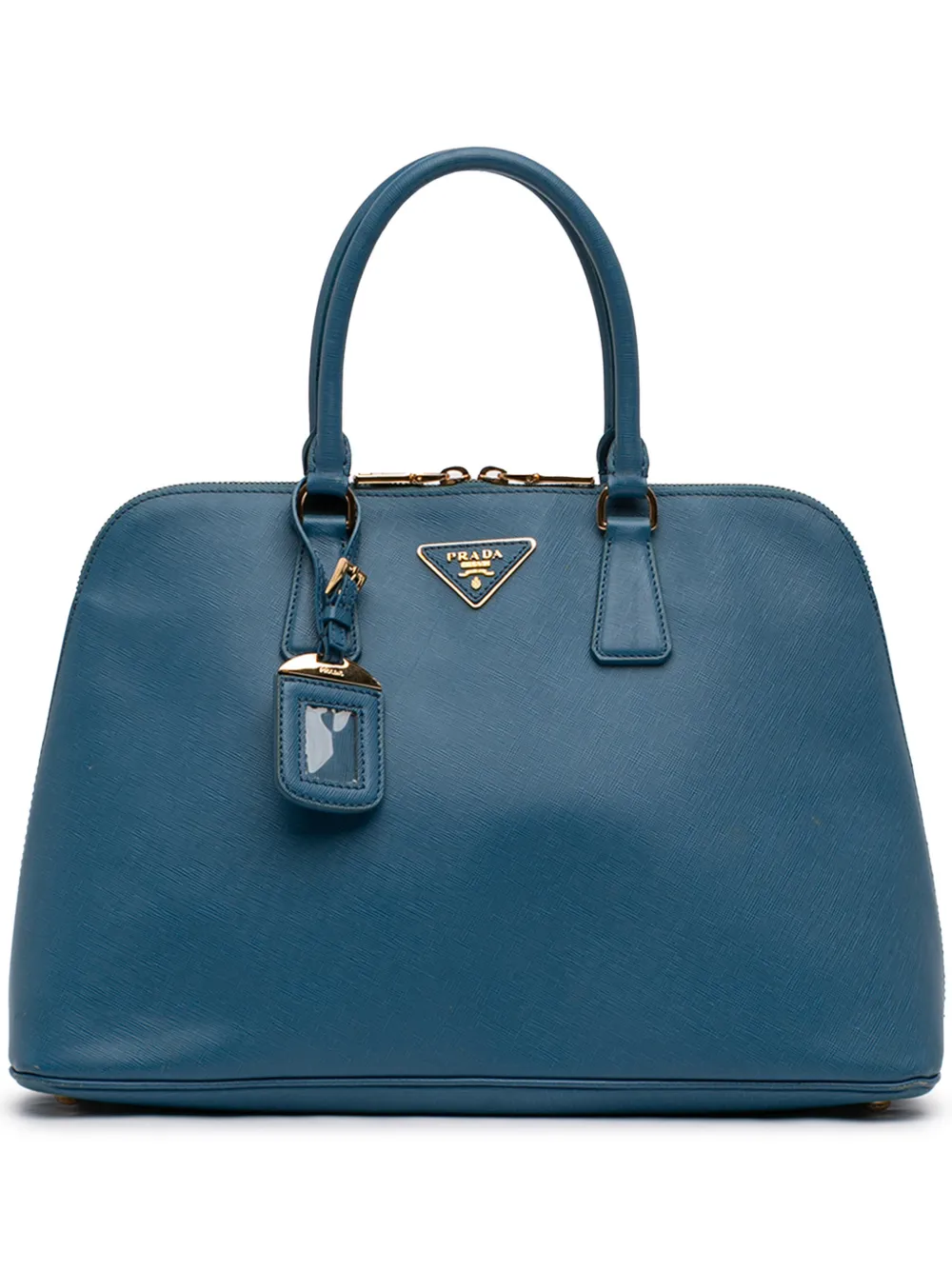Prada Pre-Owned 2013-2025 Large Saffiano Lux Promenade satchel - Blu