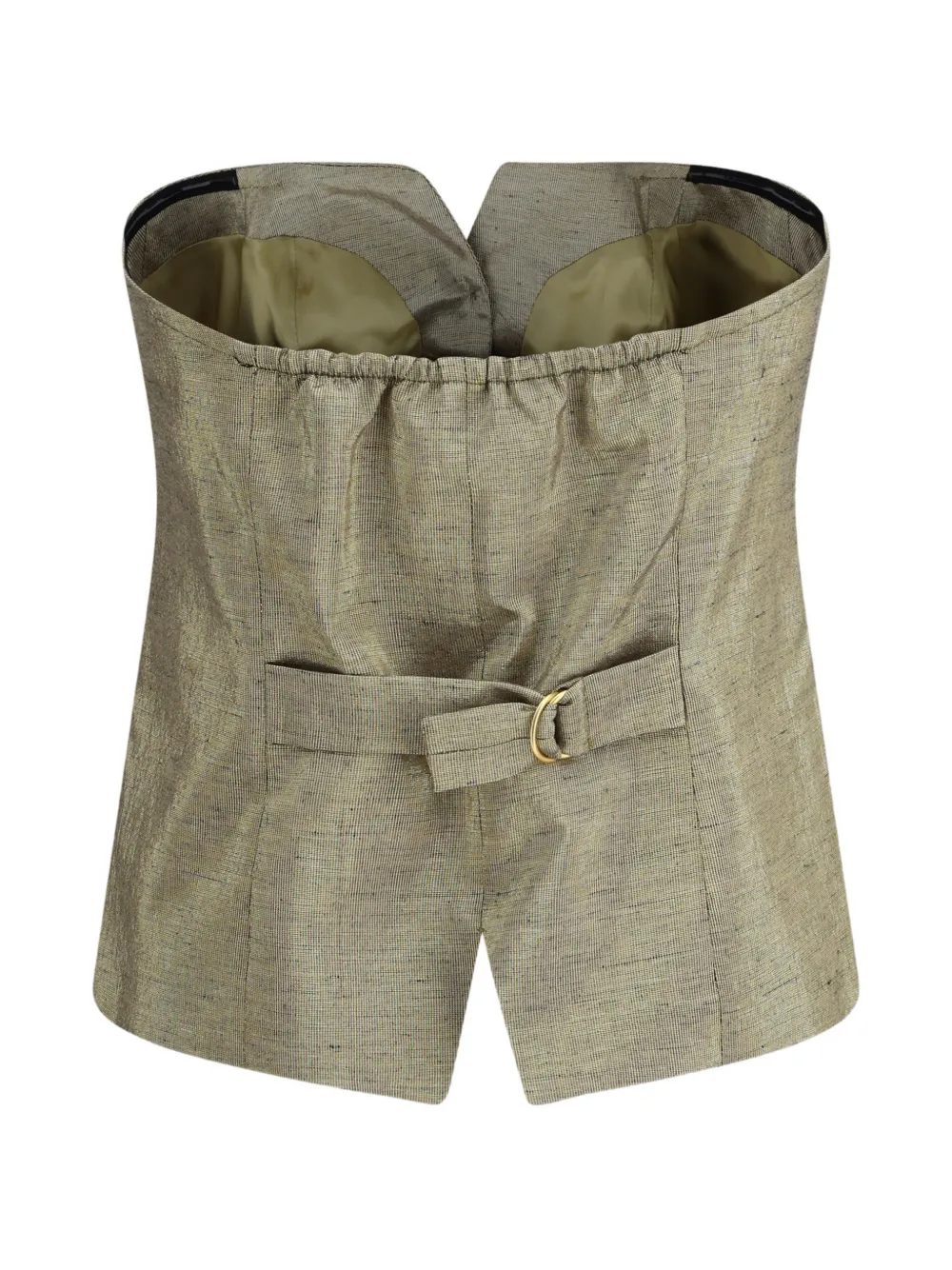  Forte Forte Button-up Strapless Waistcoat - Green 
