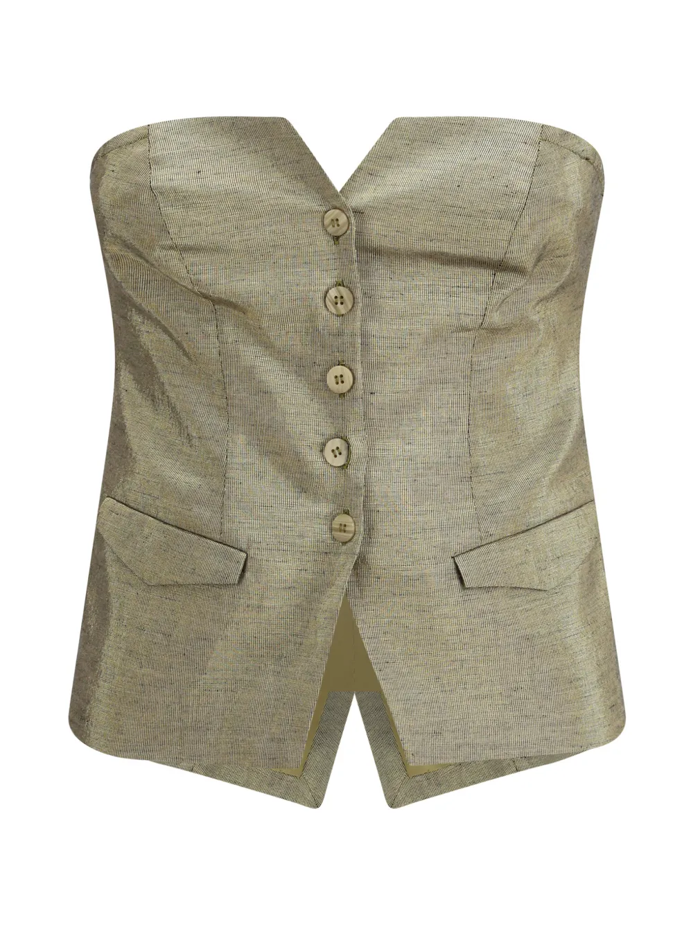 Forte Forte button-up strapless waistcoat - Grün