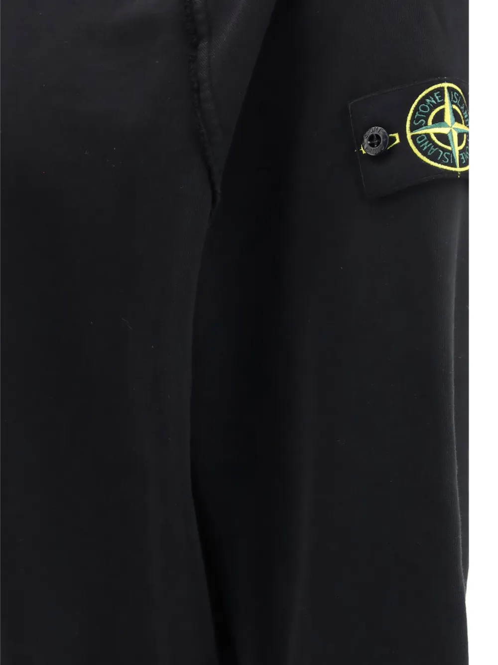 Stone Island Sweater met patch en ronde hals Zwart
