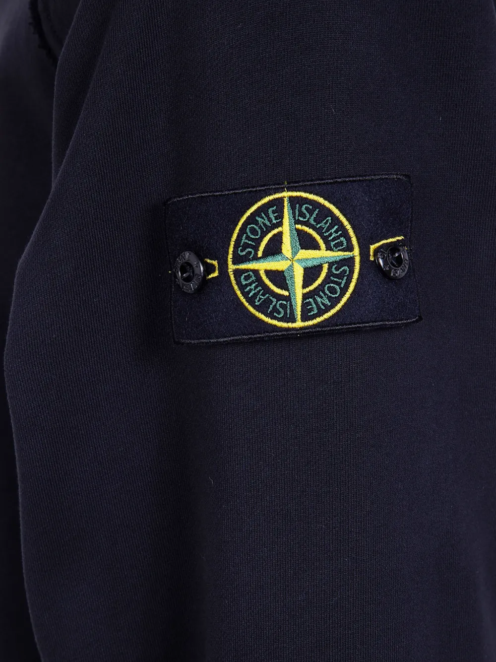 Stone Island 6100041 fleece sweater van biologisch katoen Zwart
