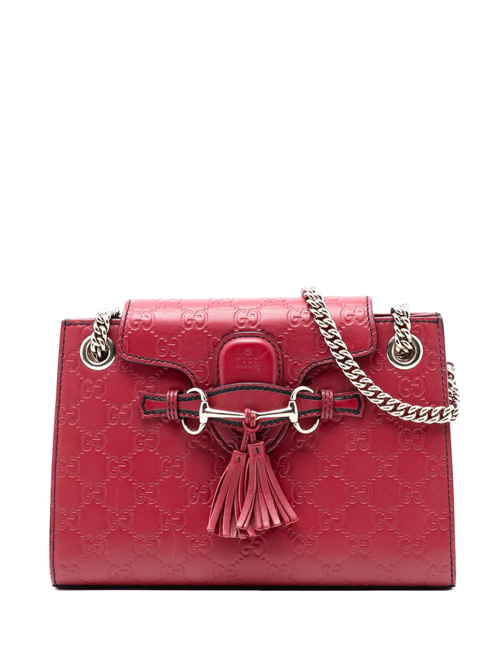 Gucci Pre-Owned 2016-2025 Small Guccissima Emily shoulder bag - Rosso