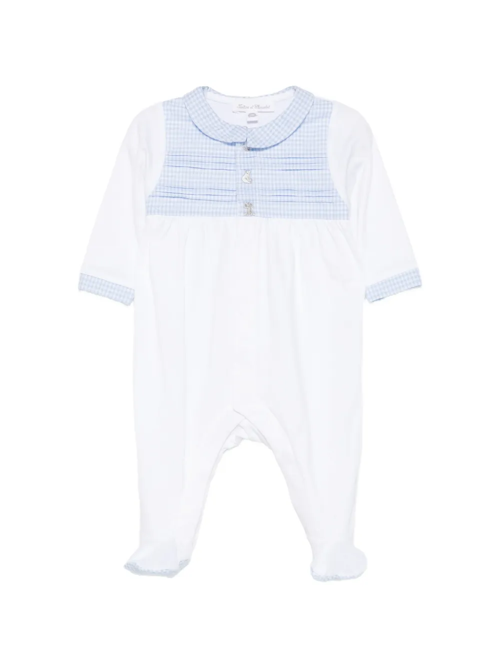 Tartine Et Chocolat patterned-panel babygrow - Weiß
