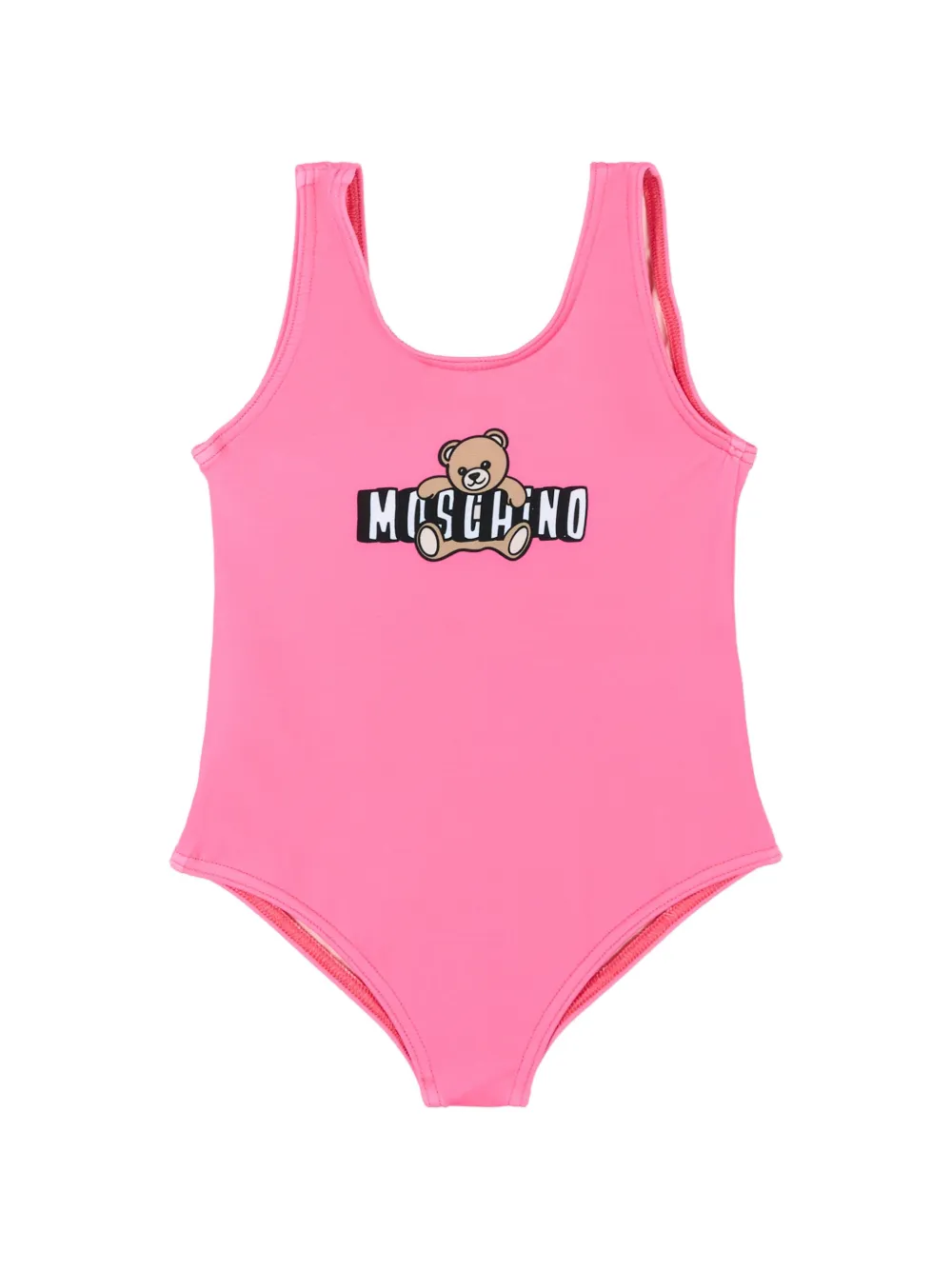 Moschino Kids teddy-motif swimsuit - Rosa