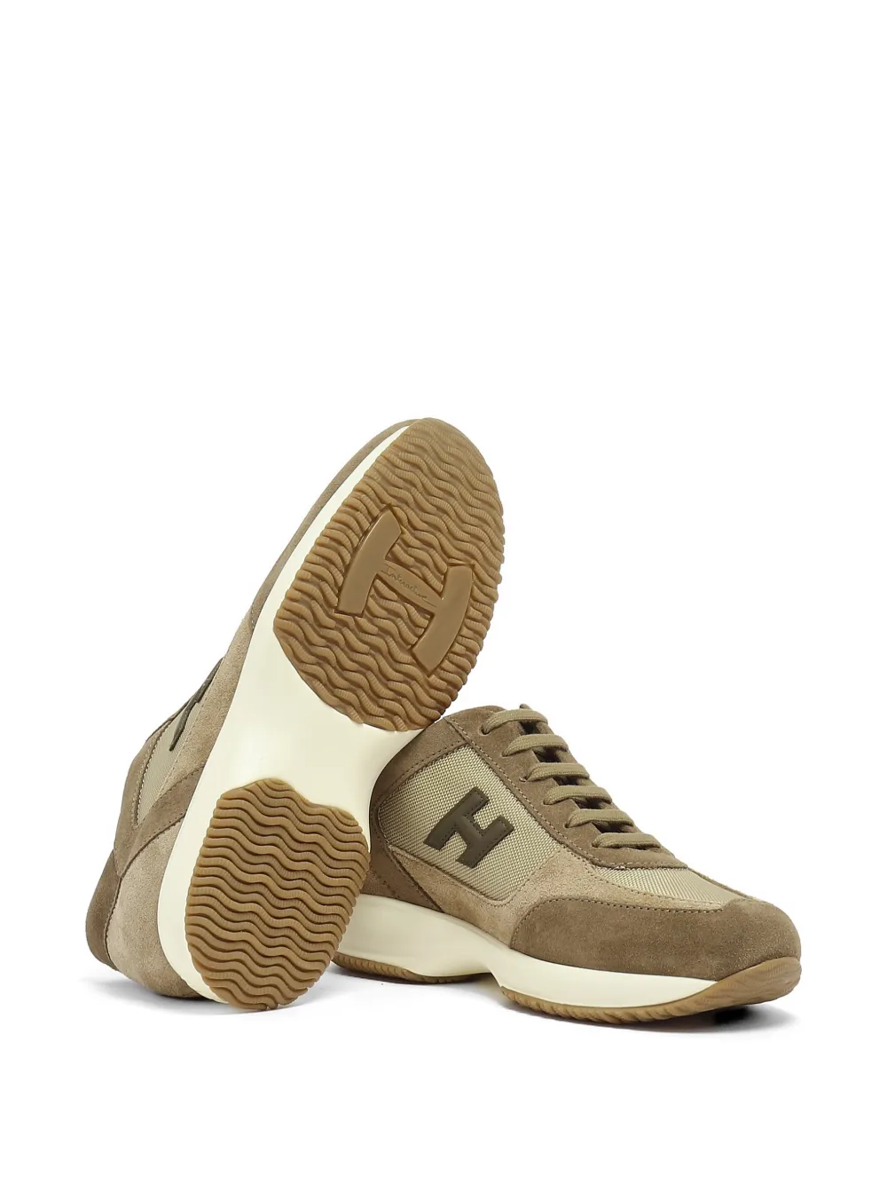 Hogan Sneakers met geborduurd logo Beige