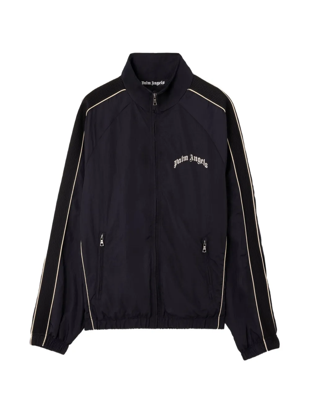 Palm Angels logo striped windbreaker - Schwarz
