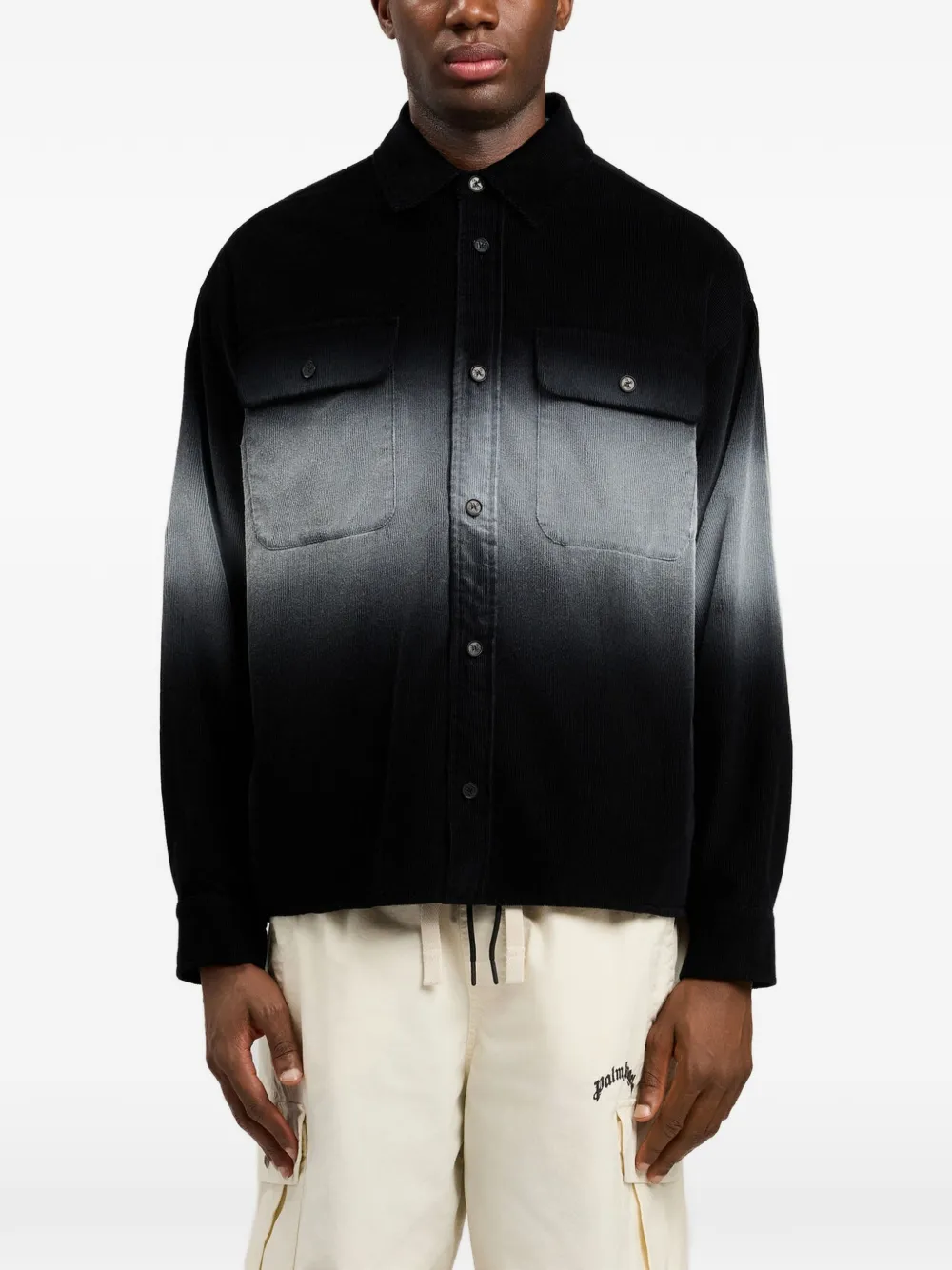 Palm Angels Shirtjack met kleurverloop Zwart
