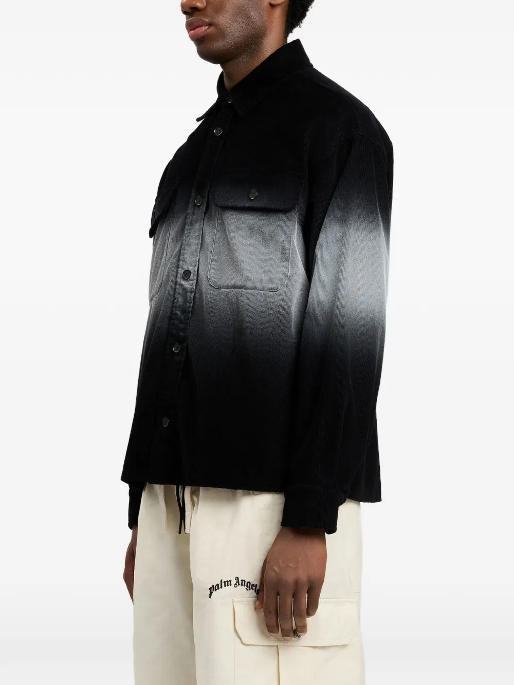 Palm Angels Shirtjack met kleurverloop Zwart