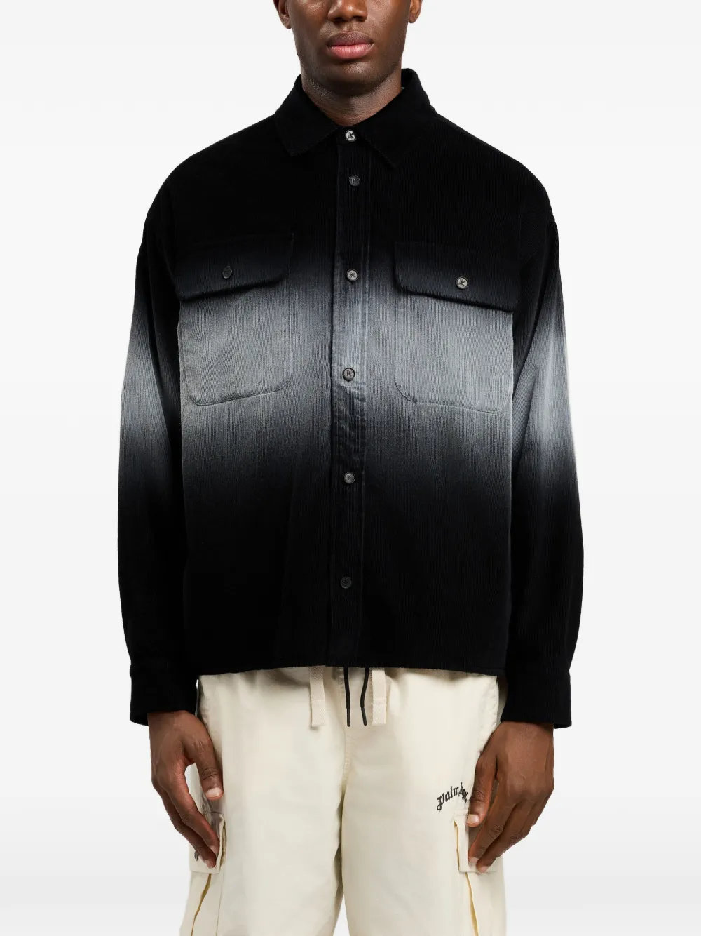 Palm Angels Shirtjack met kleurverloop Zwart