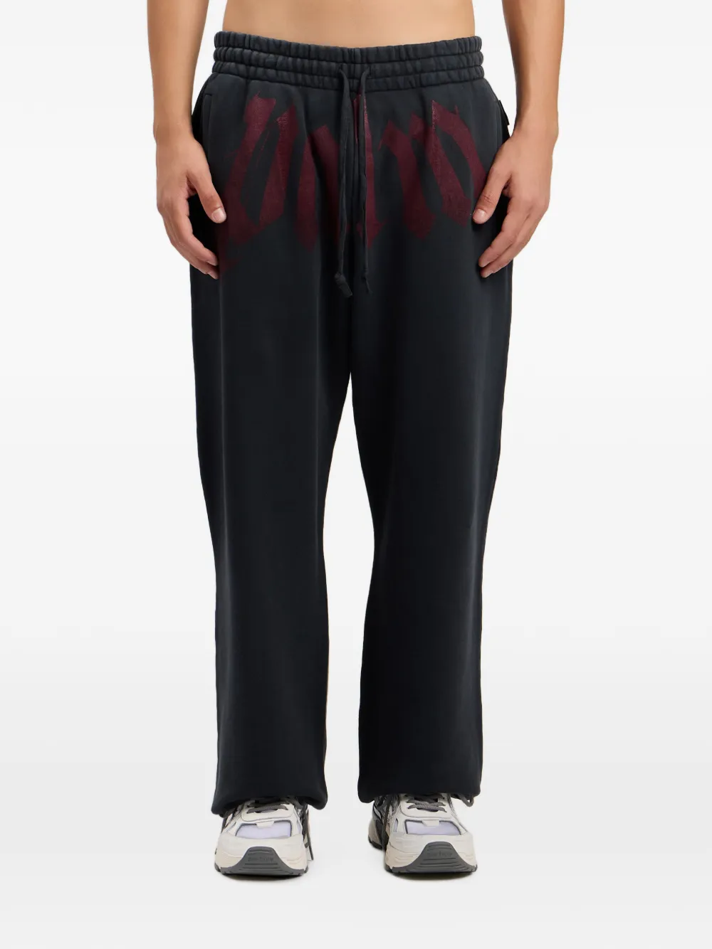 Palm Angels Pantaloni sportivi con stampa - Nero