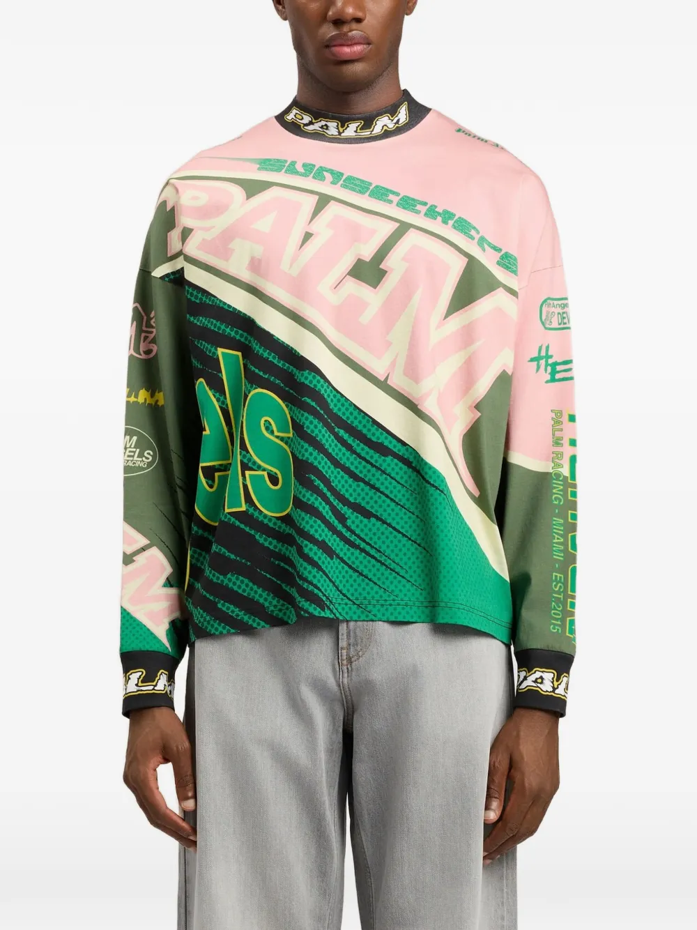 Palm Angels T-shirt met lange mouwen Roze