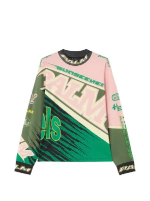 Walter Van Beirendonck Dummy-print long-sleeve Cycling Top