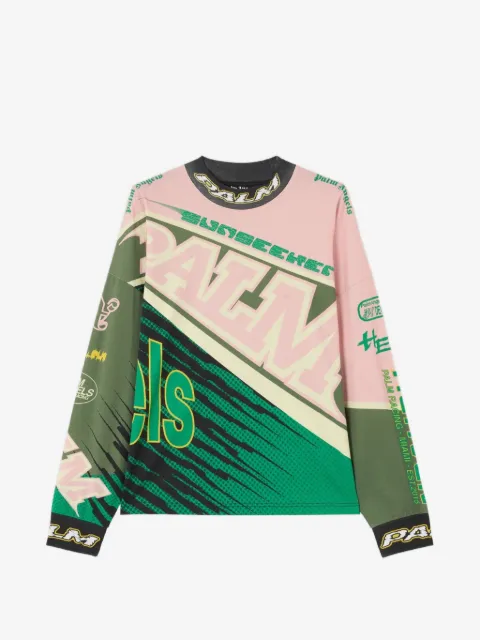 Palm Angels playera manga larga con estampado gráfico