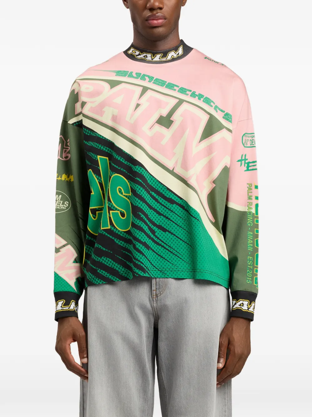 Palm Angels T-shirt met lange mouwen Roze