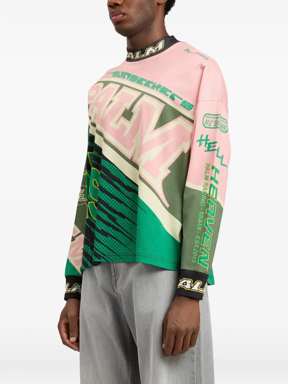Palm Angels T-shirt met lange mouwen Roze