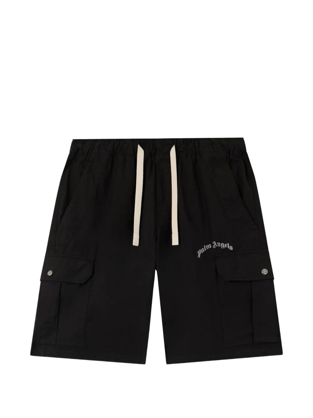 Palm Angels Cargo corti con logo - Nero