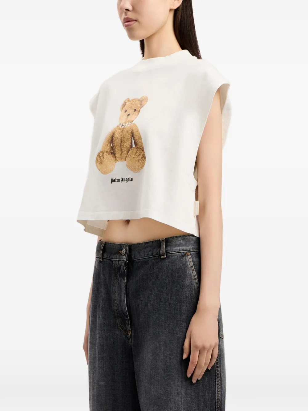 Palm Angels Tanktop met beerprint Wit