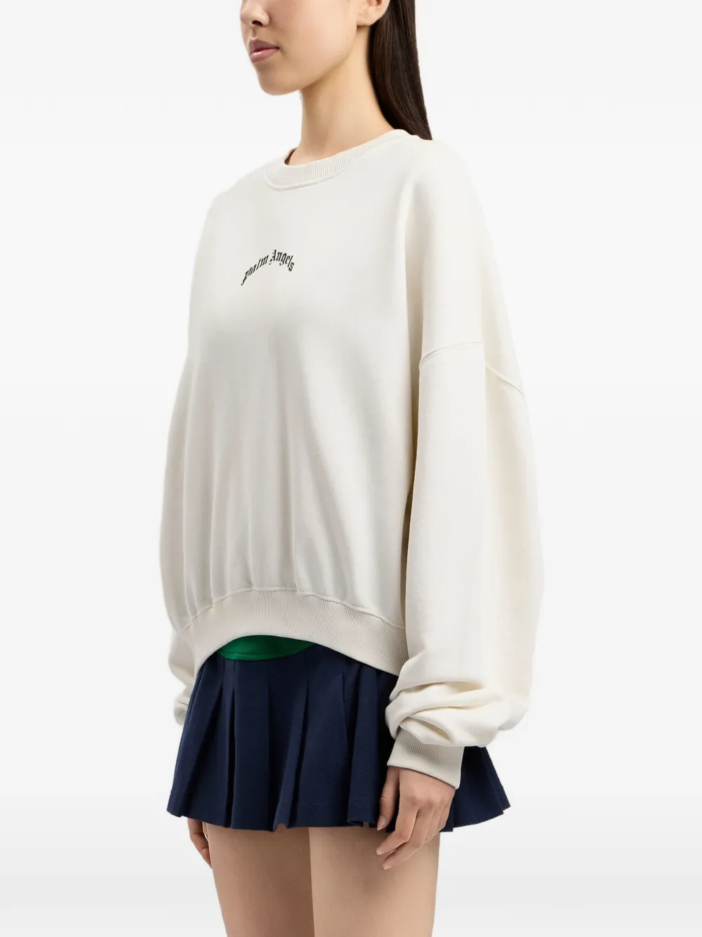 Palm Angels Sweater met logoprint Beige