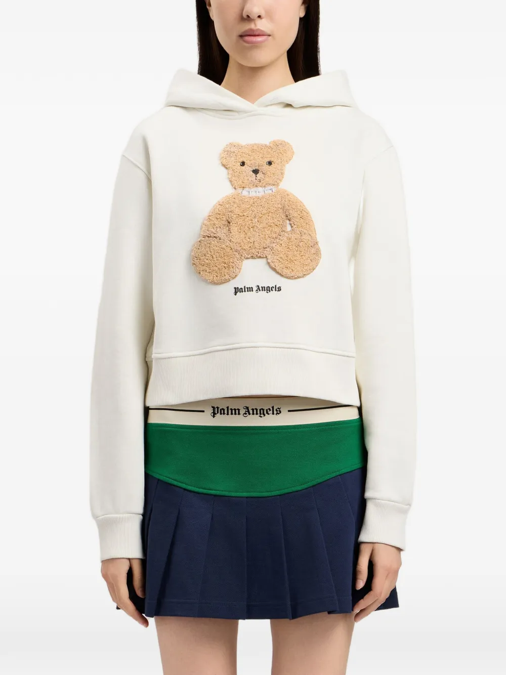 Palm Angels Hoodie met grafische print Wit