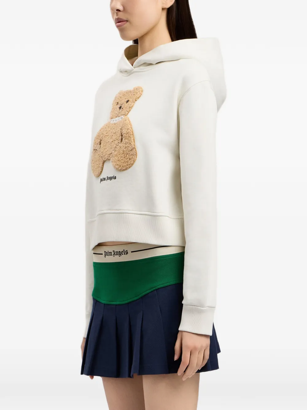 Palm Angels Hoodie met grafische print Wit