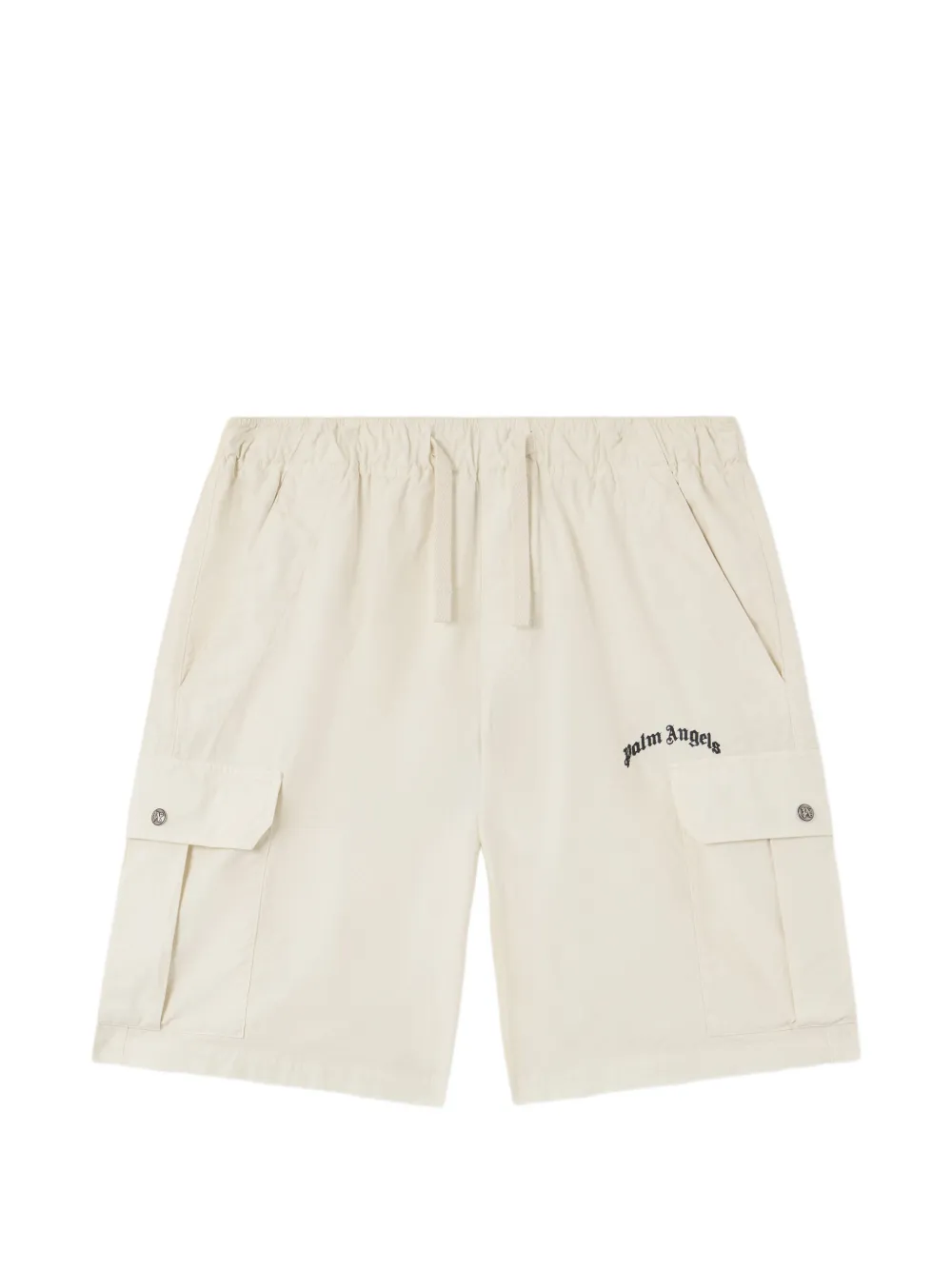 Palm Angels logo-print cargo shorts - White