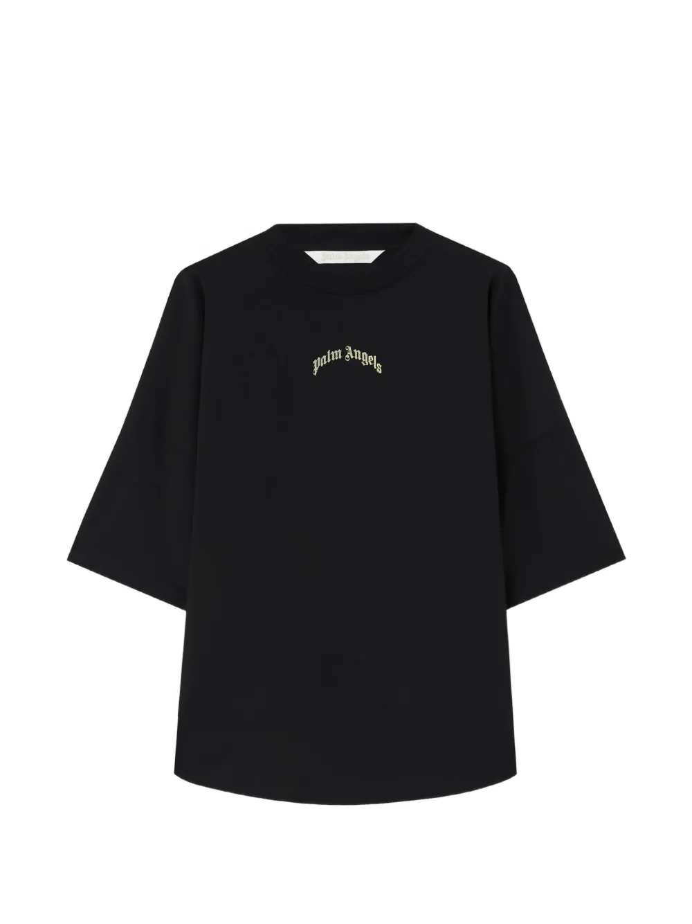 Palm Angels curved-logo crew-neck T-shirt - Nero