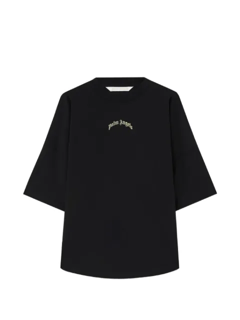 Palm Angels تيشيرت برقبة مستديرة وبشعار منحني