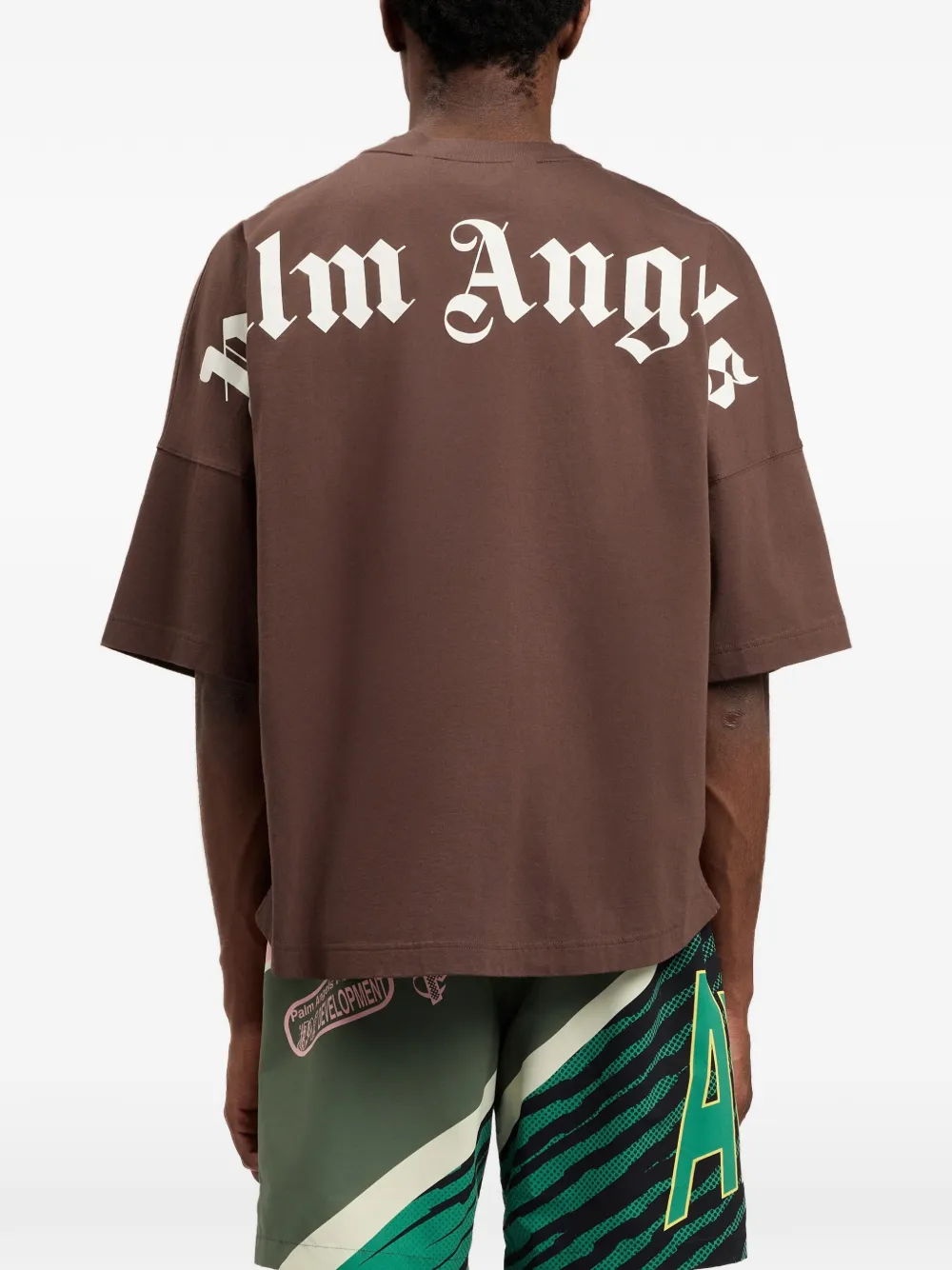 Palm Angels Classic T-shirt met logo Bruin