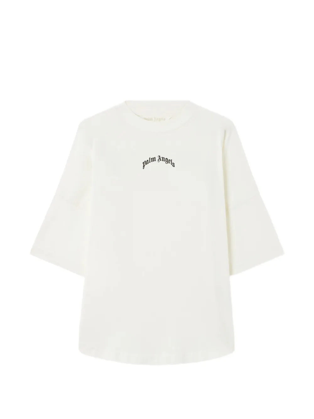Palm Angels curved printed-logo T-shirt - Bianco