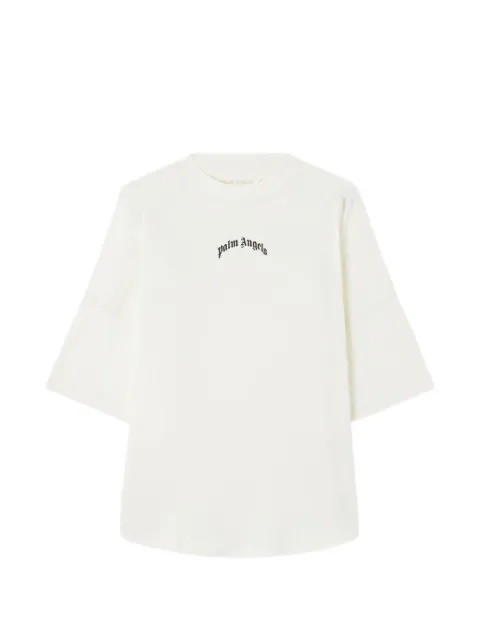 Palm Angels curved printed-logo T-shirt