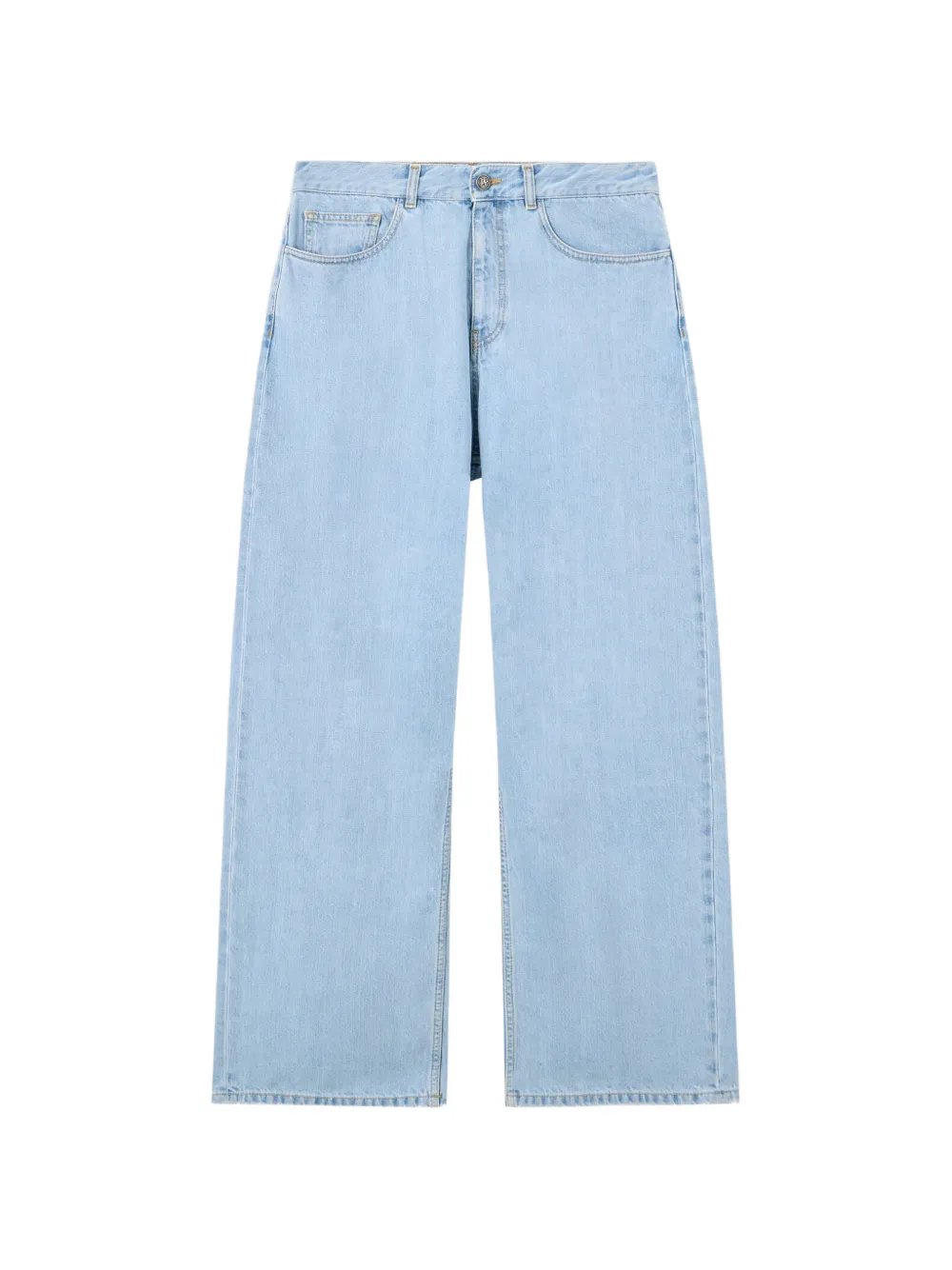 Palm Angels Jeans con design a cinque tasche - Blu