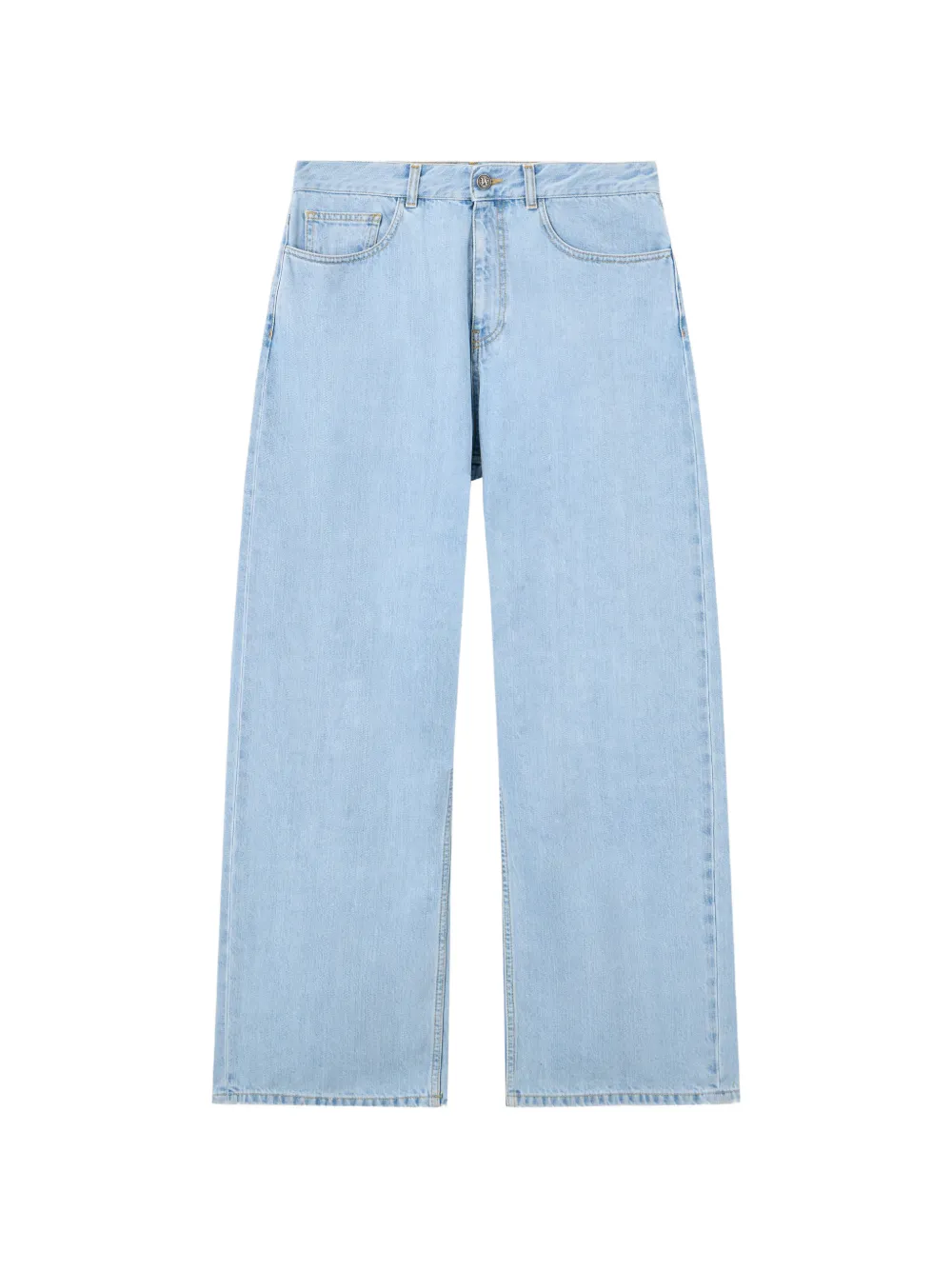 Palm Angels Jeans con design a cinque tasche - Blu