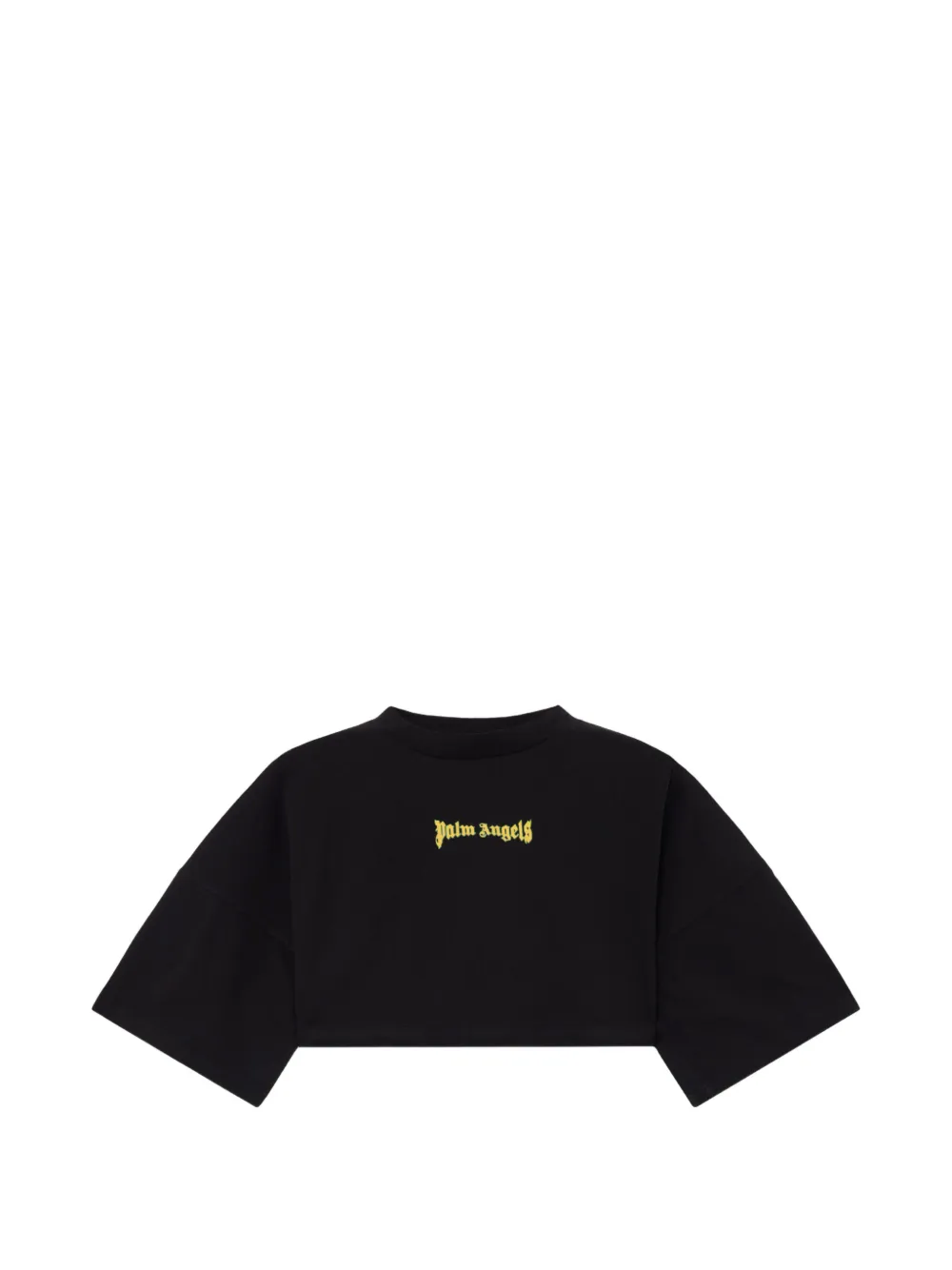 Palm Angels Cropped T-shirt met logoprint Zwart