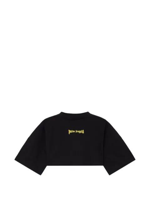 Palm Angels logo-print cropped T-shirt