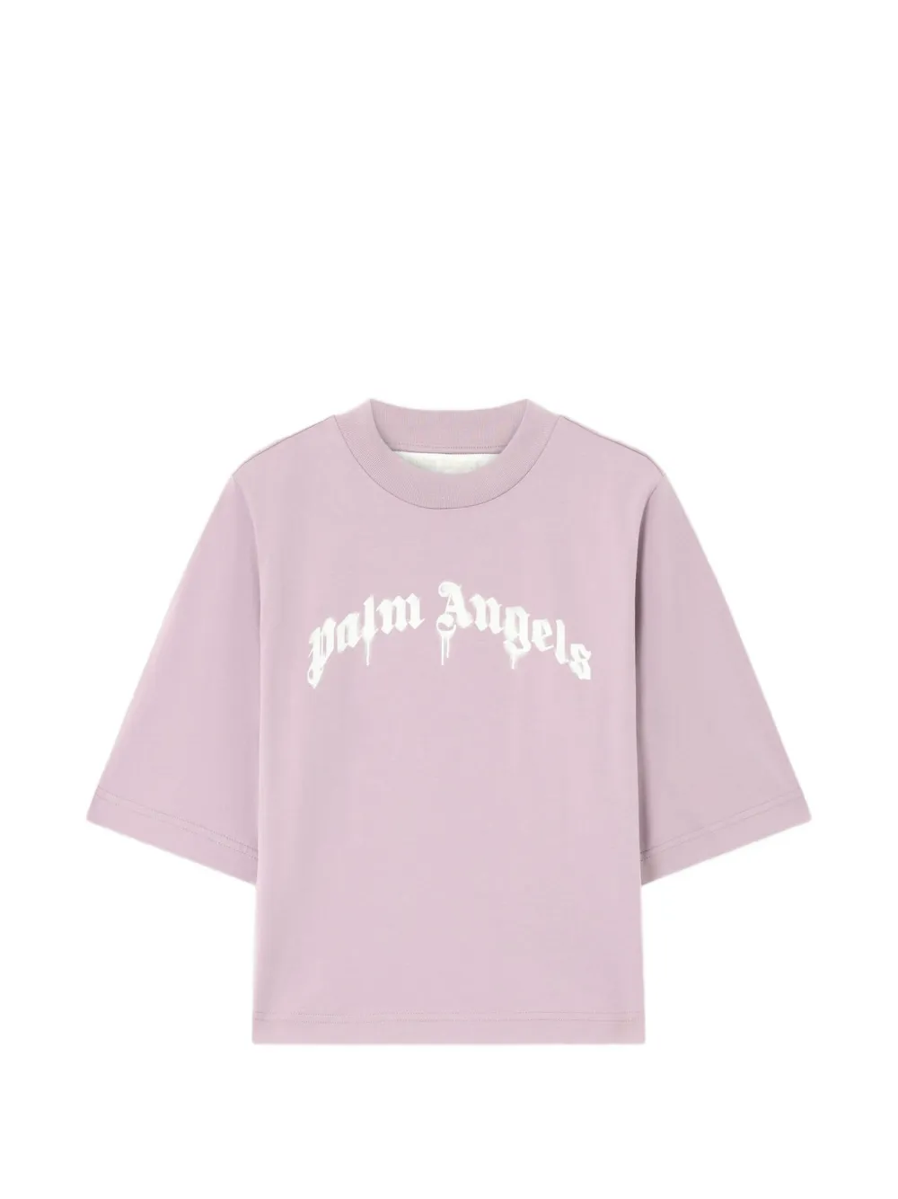 Palm Angels curved logo boxy T-shirt - Violett