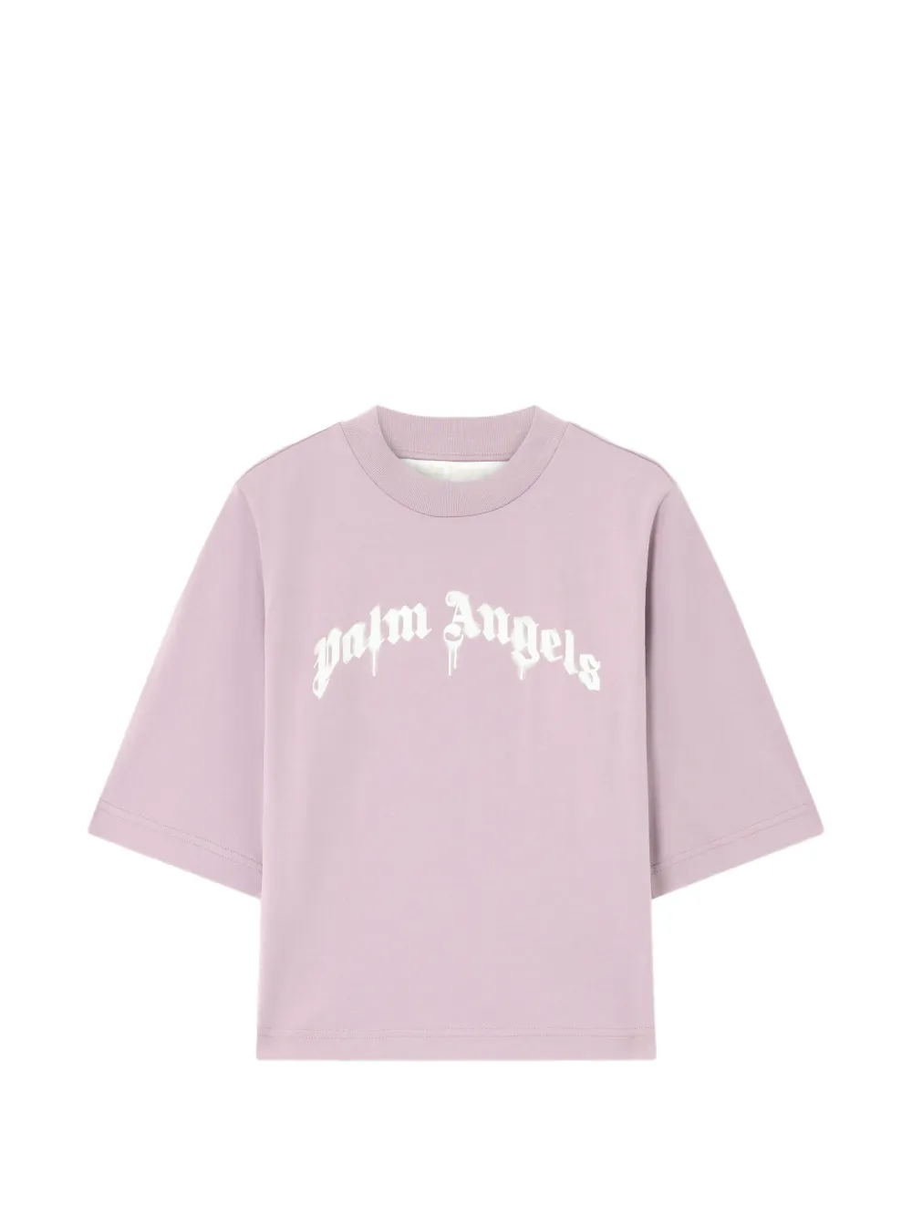 Palm Angels Boxy T-shirt met gewelfd logo Paars