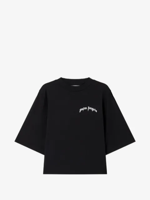 Palm Angels cropped logo-print T-shirt