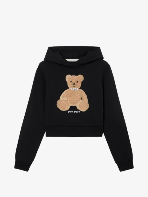 Palm Angels teddy bear cropped hoodie