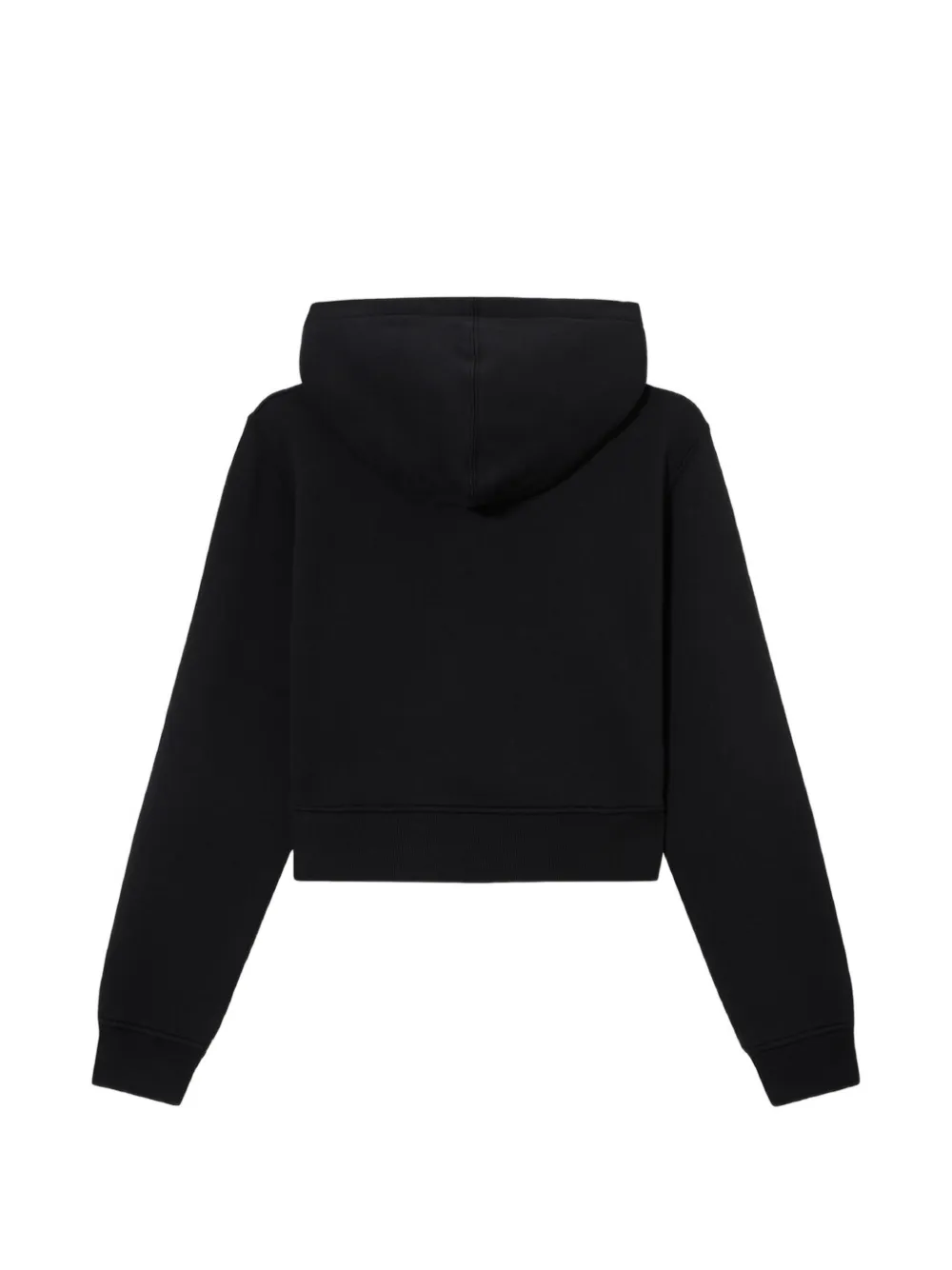 Palm Angels Cropped hoodie Zwart