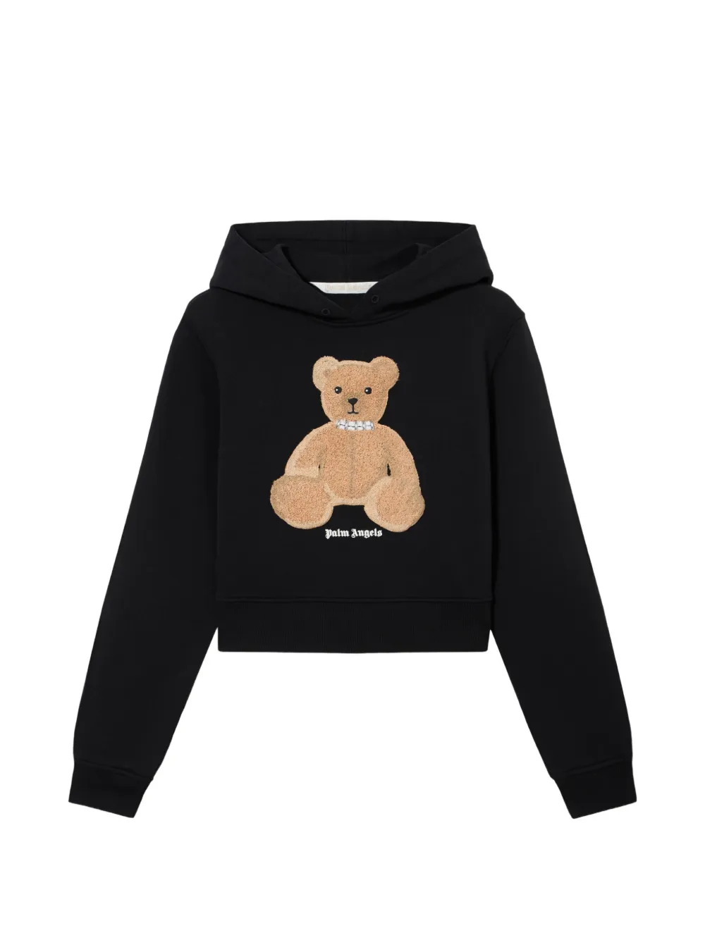 Palm Angels teddy bear cropped hoodie
