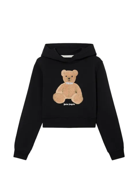 Palm Angels teddy bear cropped hoodie