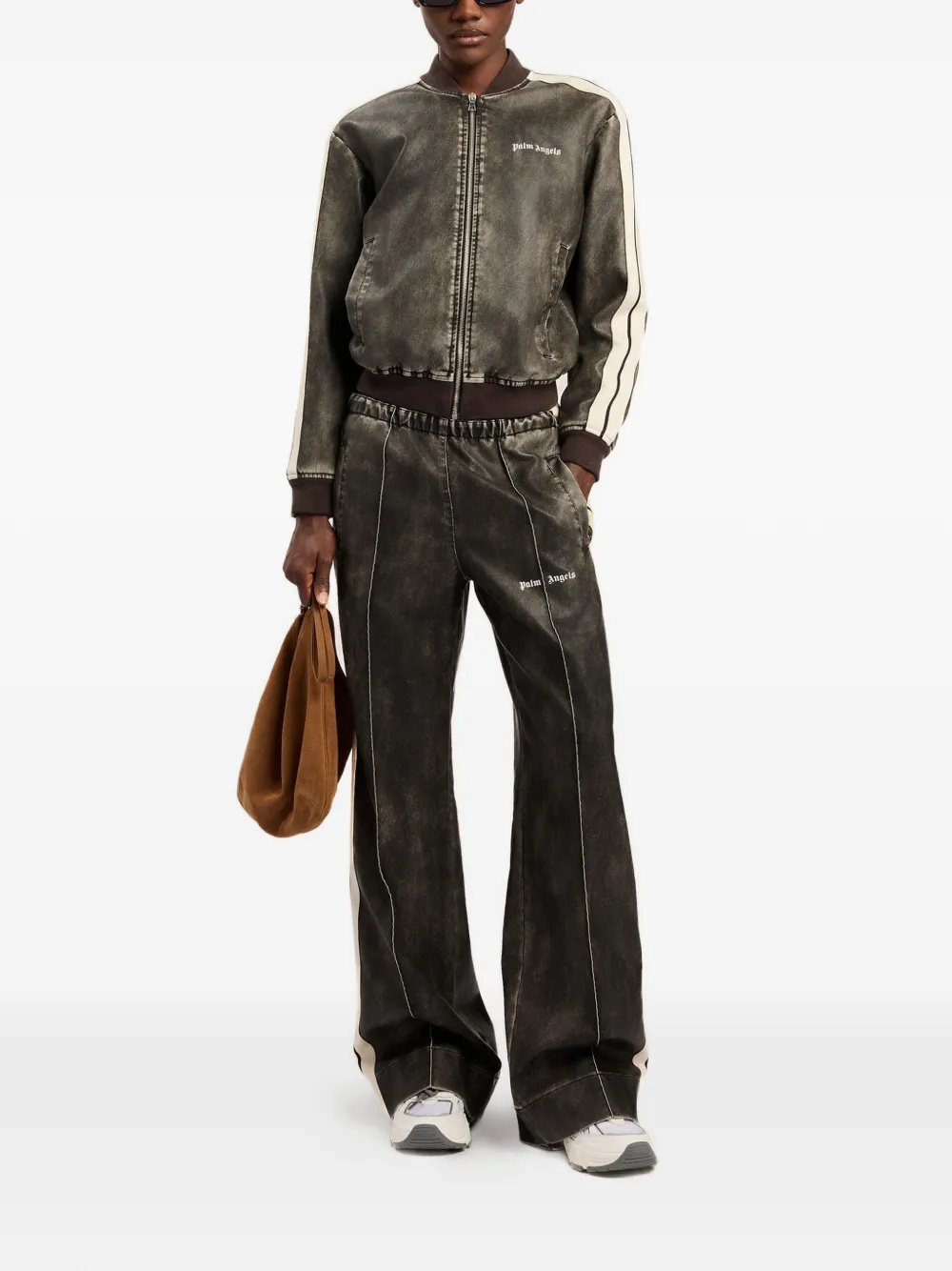 Palm Angels Classic bomberjack met logostreep Grijs