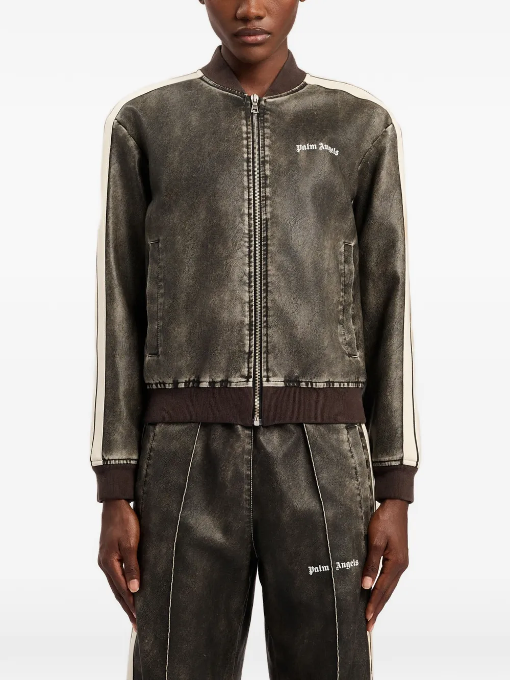 Palm Angels Classic bomberjack met logostreep Grijs