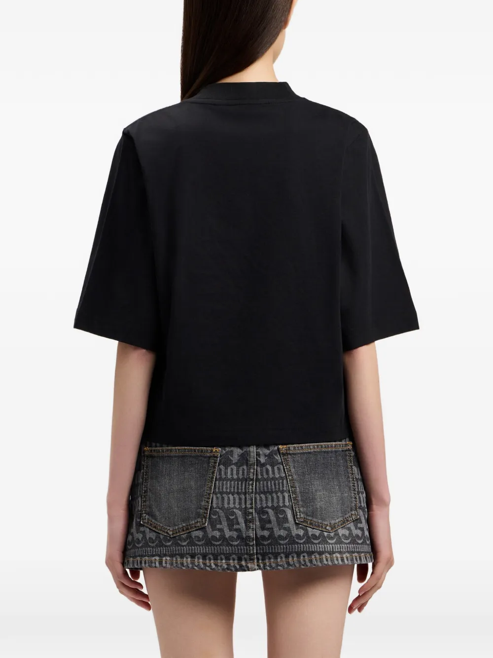 Palm Angels Boxy T-shirt met beerprint Zwart