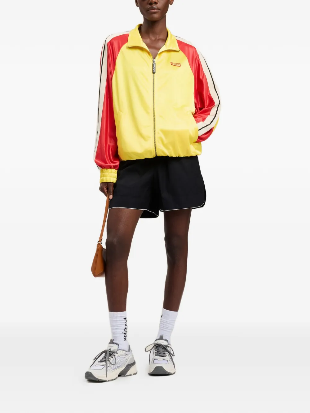 Palm Angels Shorts met gewelfd logo Zwart
