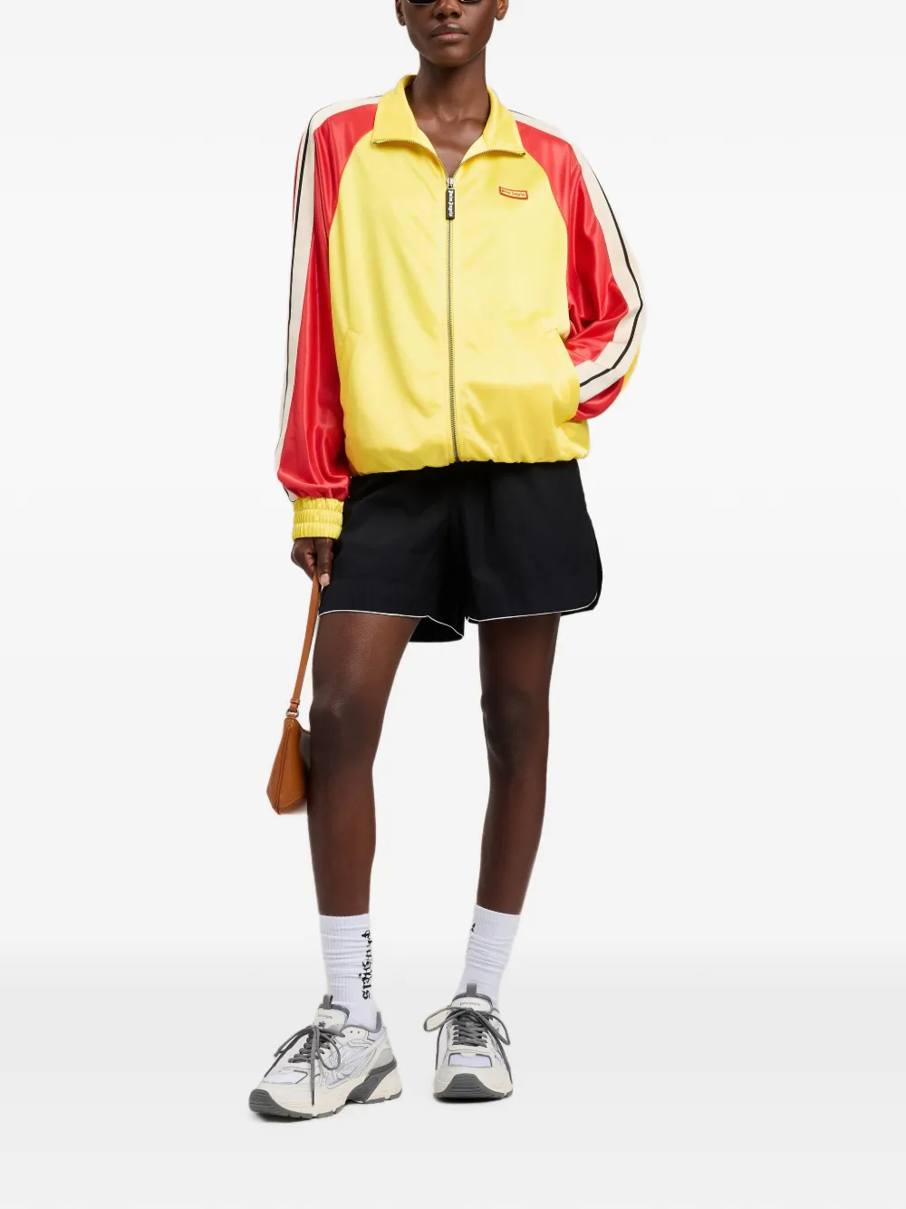 Palm Angels Shorts met gewelfd logo Zwart