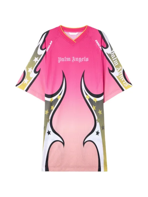Palm Angels vestido corto Racing con gráfico
